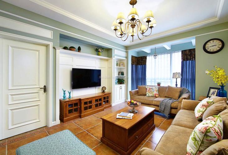 小户型室内客厅设计布艺沙发装修效果图片